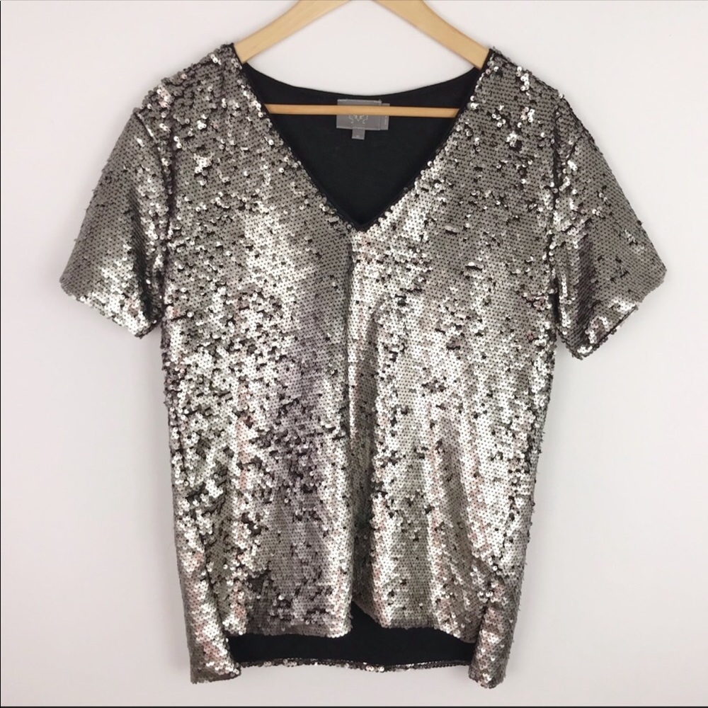 Anthropology- Vanessa Virginia Sequin Top - Picture 1 of 4